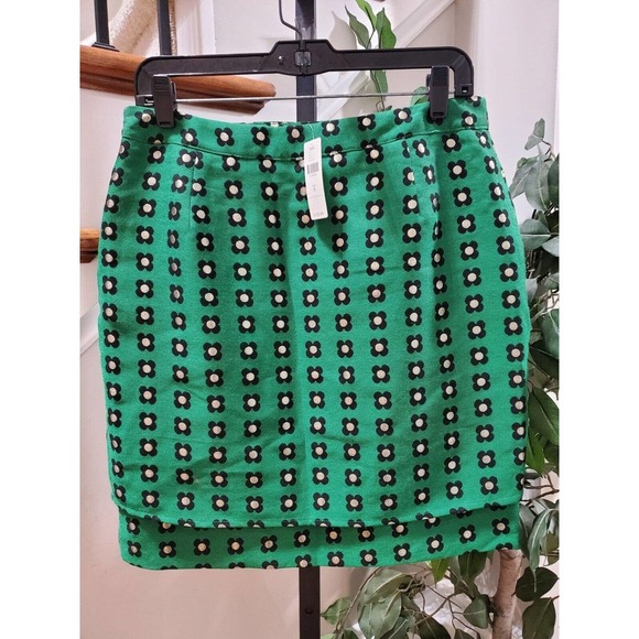 Anthropologie HD In Paris Green Mid Rise Skinny Pencil Mini Skirt Size 8 - Picture 6 of 16